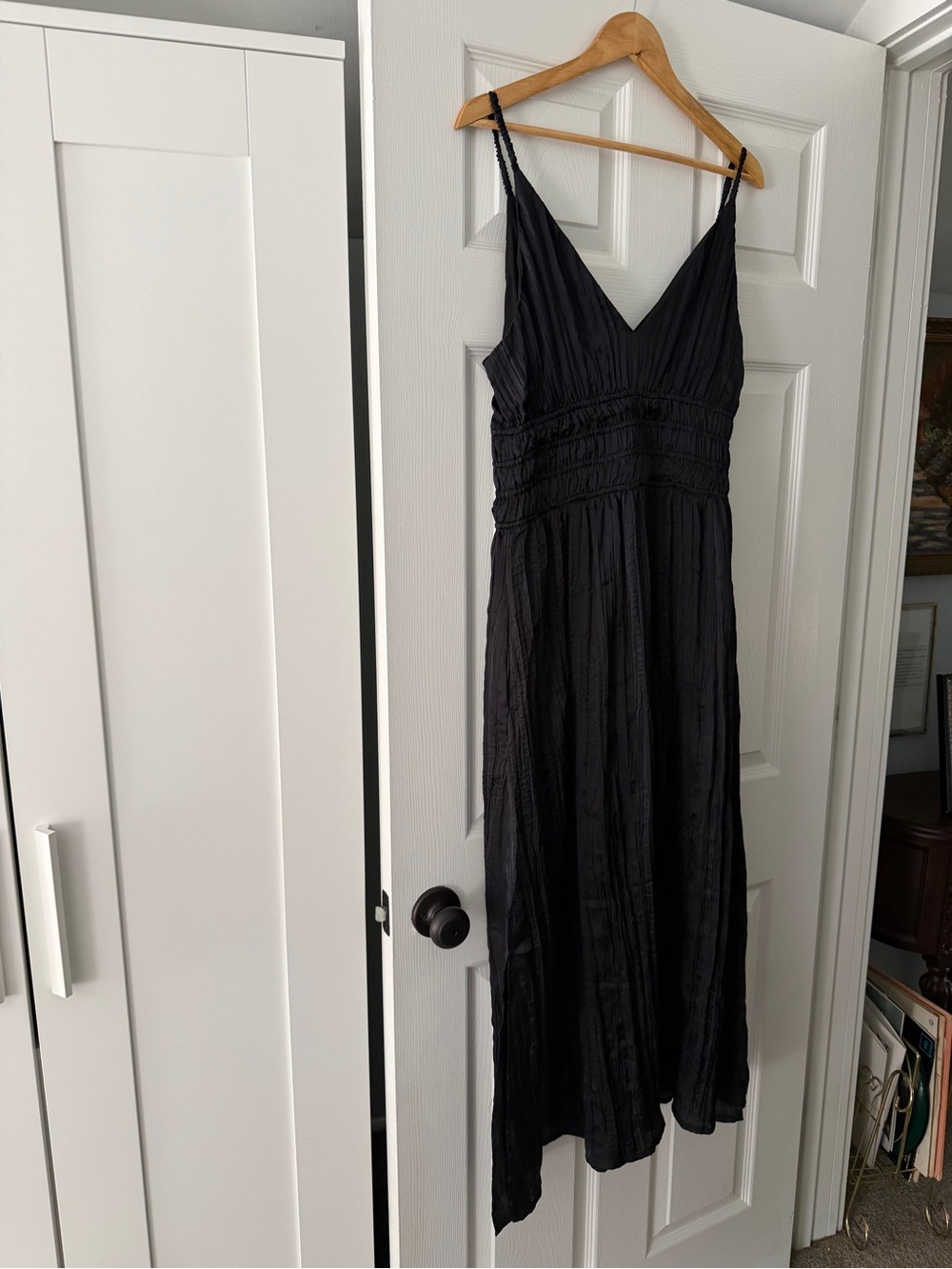 Express Black Maxi Dress with Spaghetti Straps